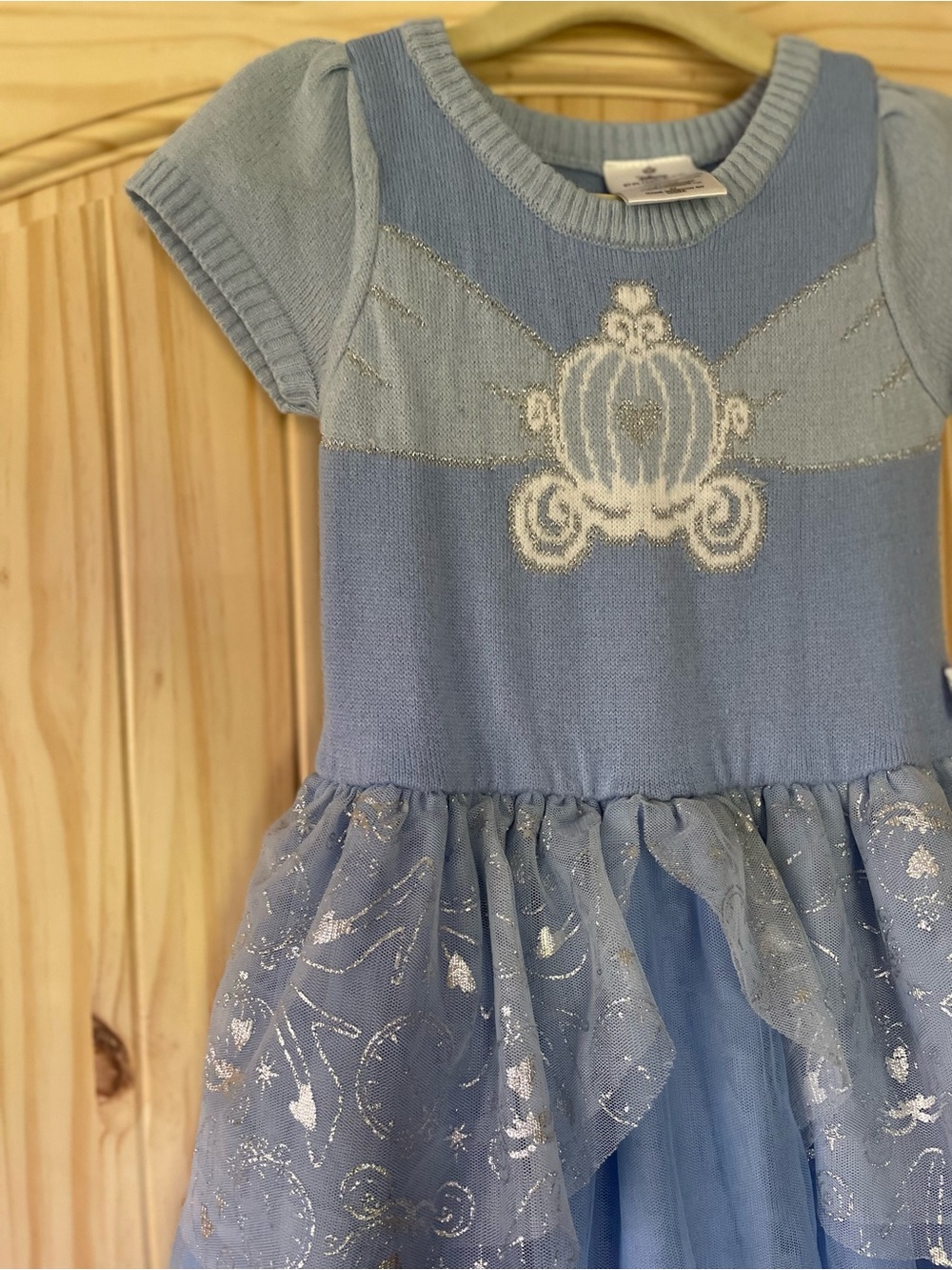Disney Knit Cinderella Dress with Tulle Skirt - Picture 2 of 4